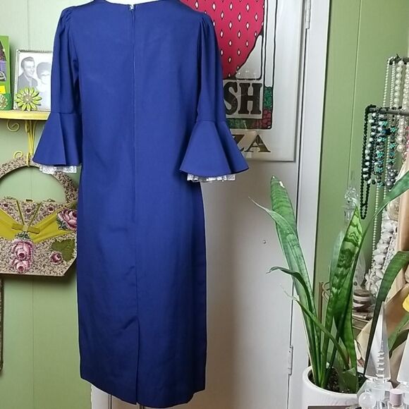 Herman Marcus Dallas Vintage Navy Dress - Picture 7 of 9